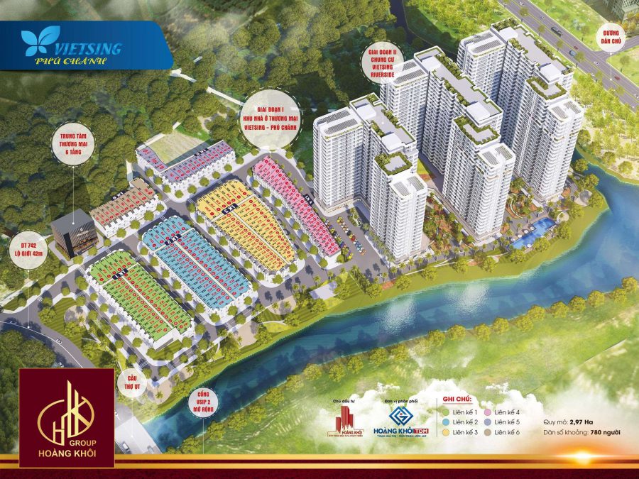 Phối cảnh dự án Khu nhà ở thương mại VietSing Phú Chánh – Hoàng Khôi Group