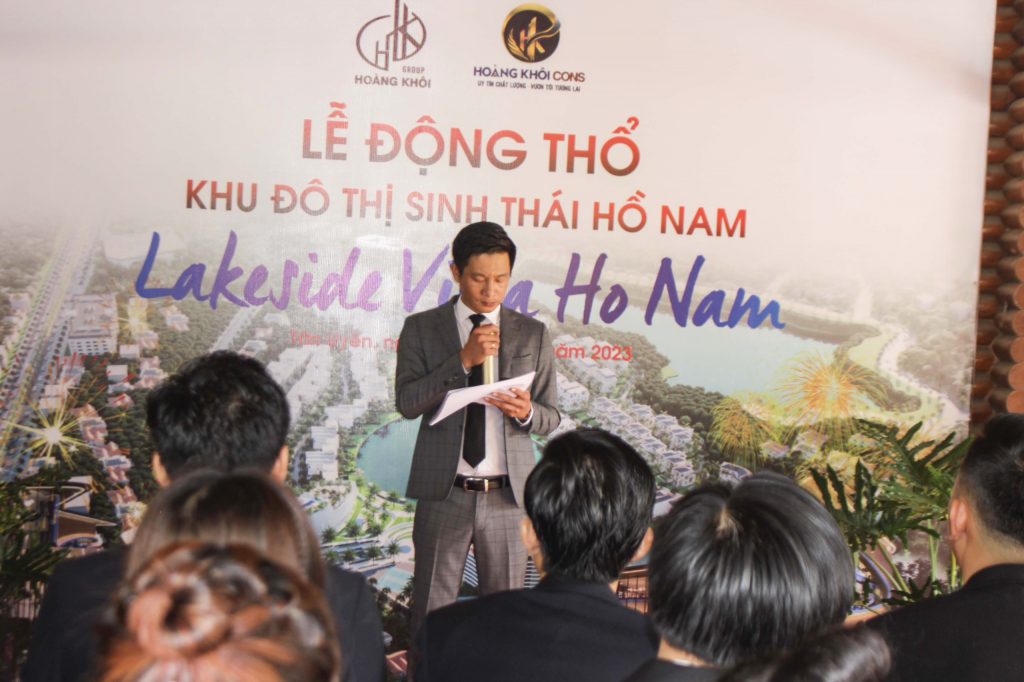 Ông: Nguyễn Ngọc Hoàng – Phó Tổng Giám đốc Công ty Cổ phần Tập đoàn Hoàng Khôi cũng chia sẻ thêm về các chiến lược sắp tới của dự án Lakeside Villa Ho Nam